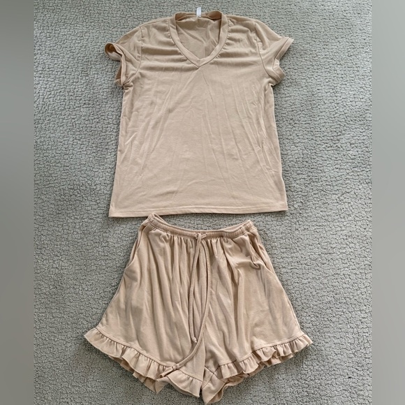 Luckymore Pajama Set Size Small Sleepwear Lounge Comfy Casual Ruffle Soft - Picture 1 of 10